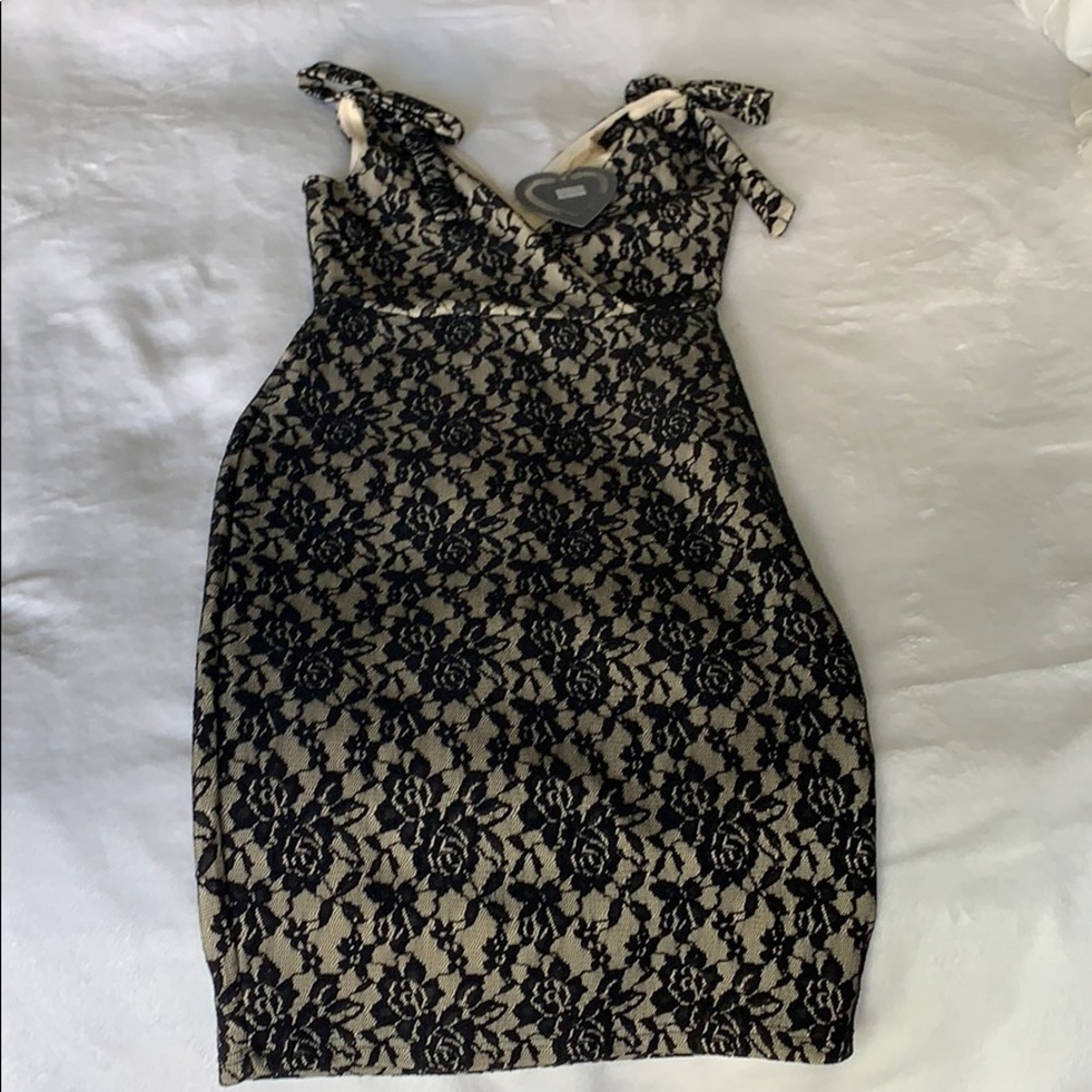 NWT- Club L Black Lace Wiggle Dress